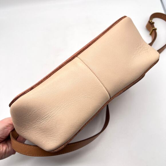 MADEWELL The Abroad Shoulder Bag Colorblock Edition Tan Leather Medium Large - Picture 8 of 16